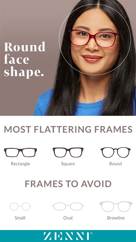 suitable spectacles for round face.